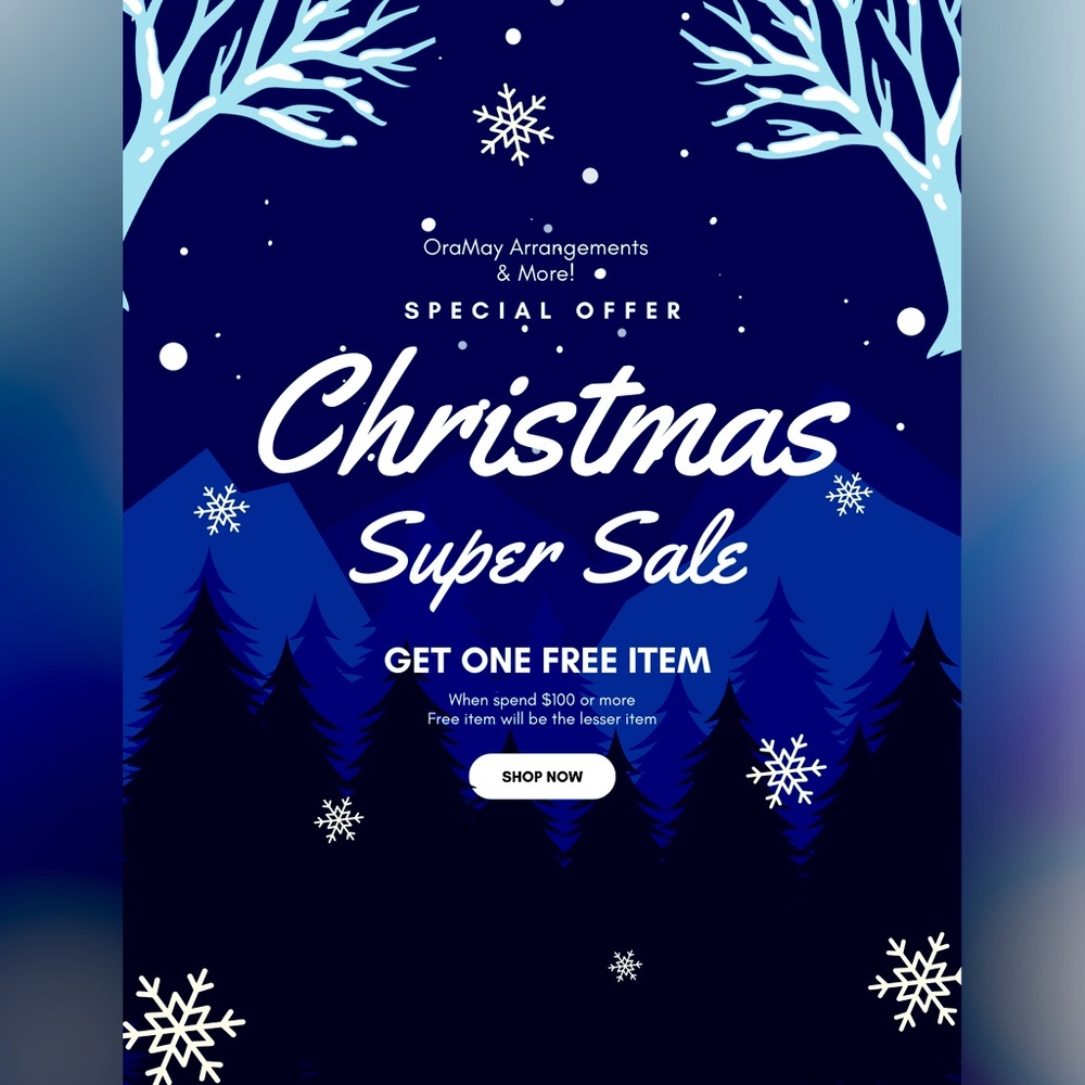 Christmas super sale advertisement